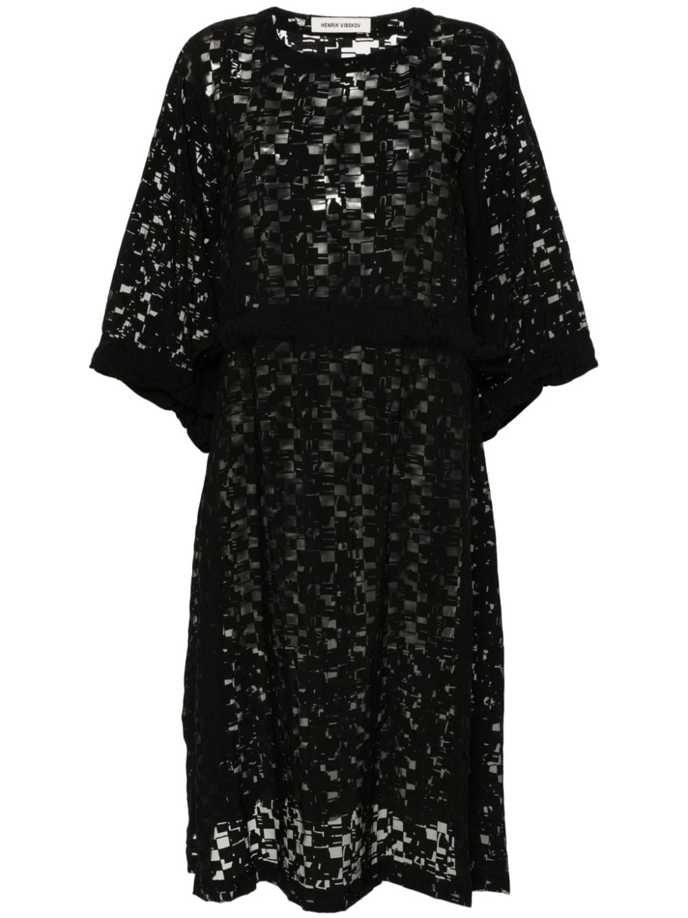 Henrik Vibskov Full Bulk jacquard midi dress - Black von Henrik Vibskov