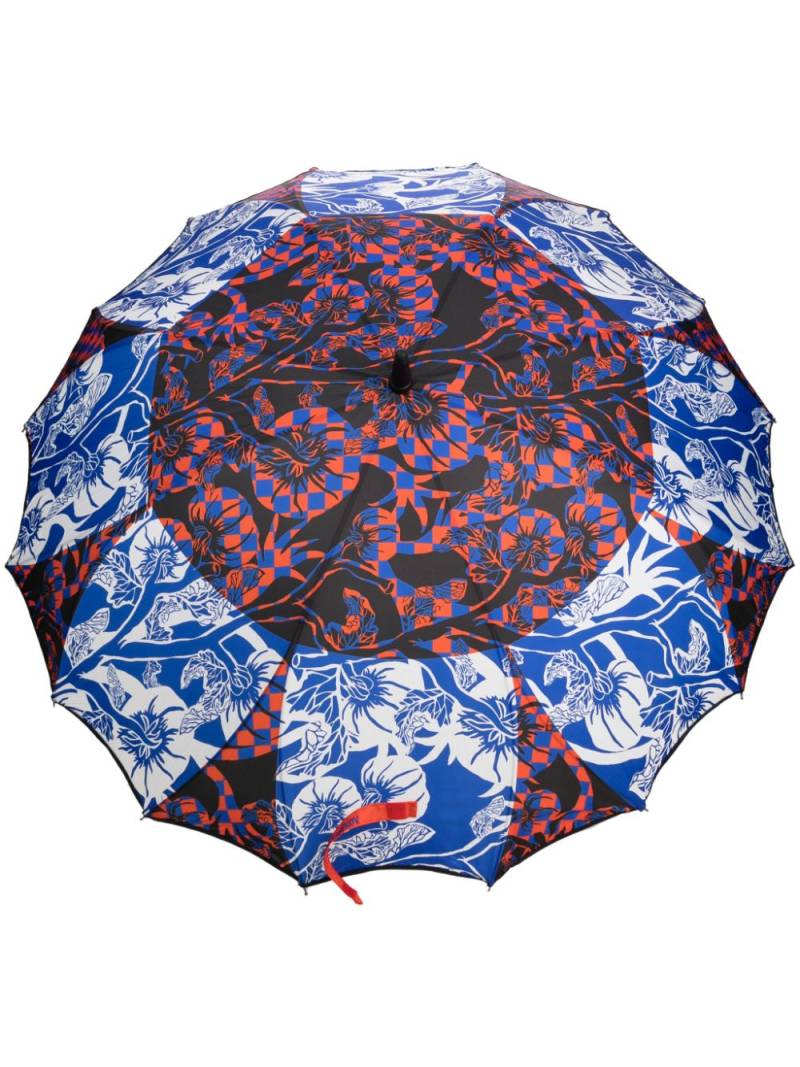 Henrik Vibskov Greenhouse graphic-print umbrella - Blue von Henrik Vibskov