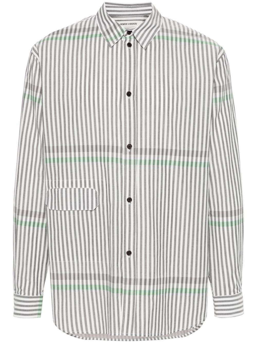 Henrik Vibskov Hole striped shirt - Grey von Henrik Vibskov