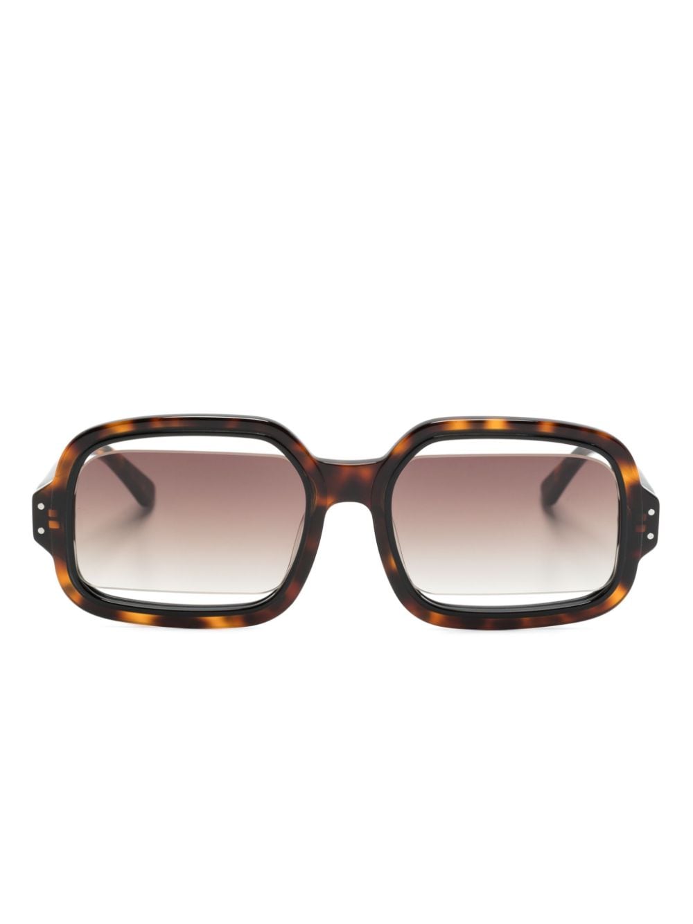 Henrik Vibskov Olga rectangle-frame sunglasses - Brown von Henrik Vibskov