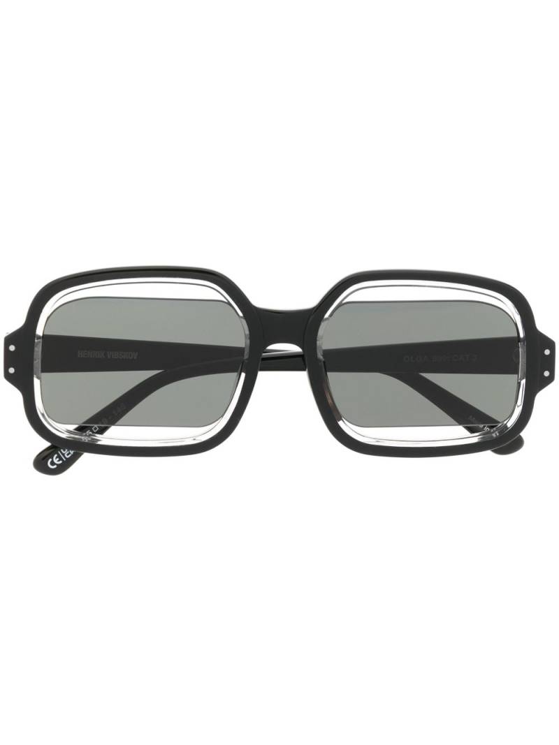 Henrik Vibskov Olga square-frame sunglasses - Black von Henrik Vibskov