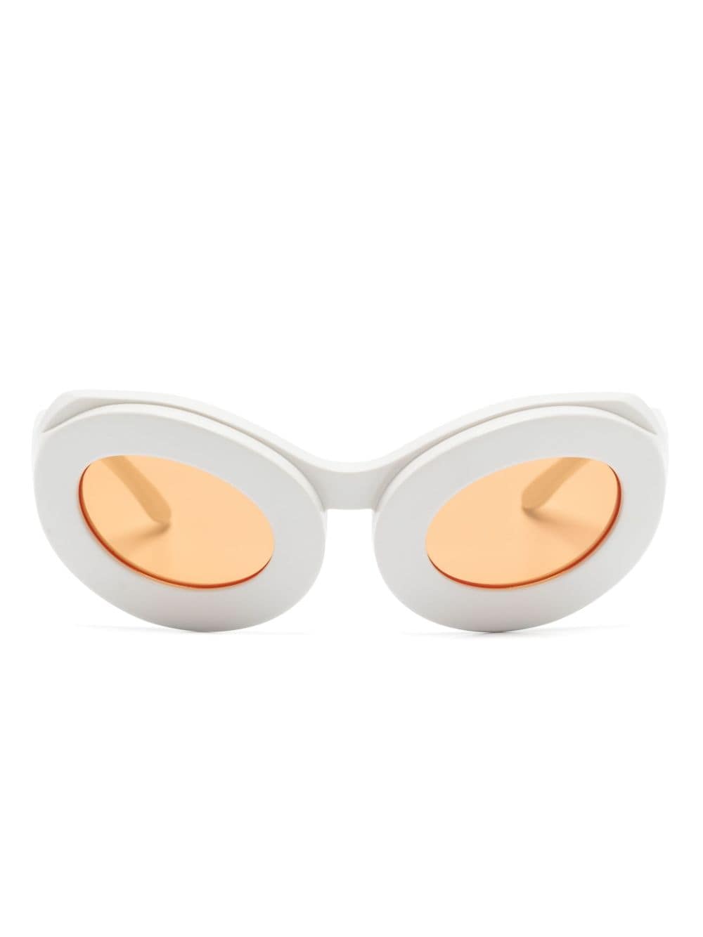 Henrik Vibskov Tyler oval-frame sunglasses - White von Henrik Vibskov