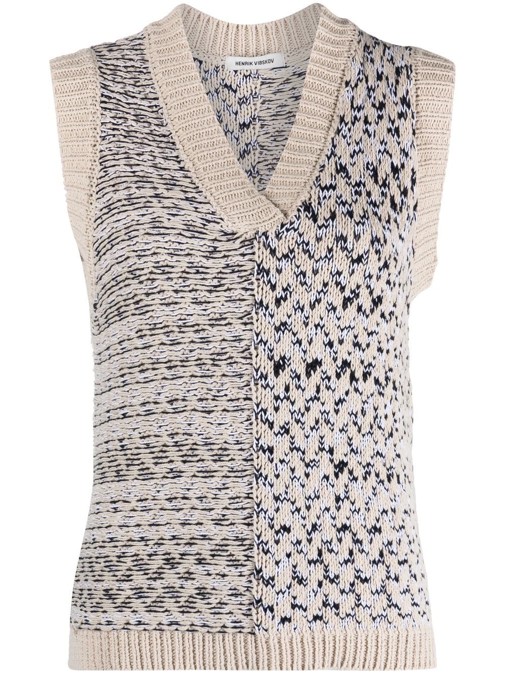 Henrik Vibskov V-neck knitted vest - Black von Henrik Vibskov