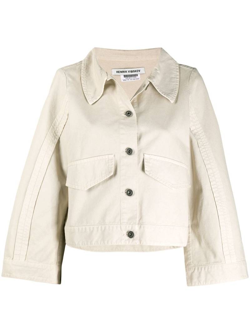 Henrik Vibskov cropped long-sleeve jacket - Neutrals von Henrik Vibskov