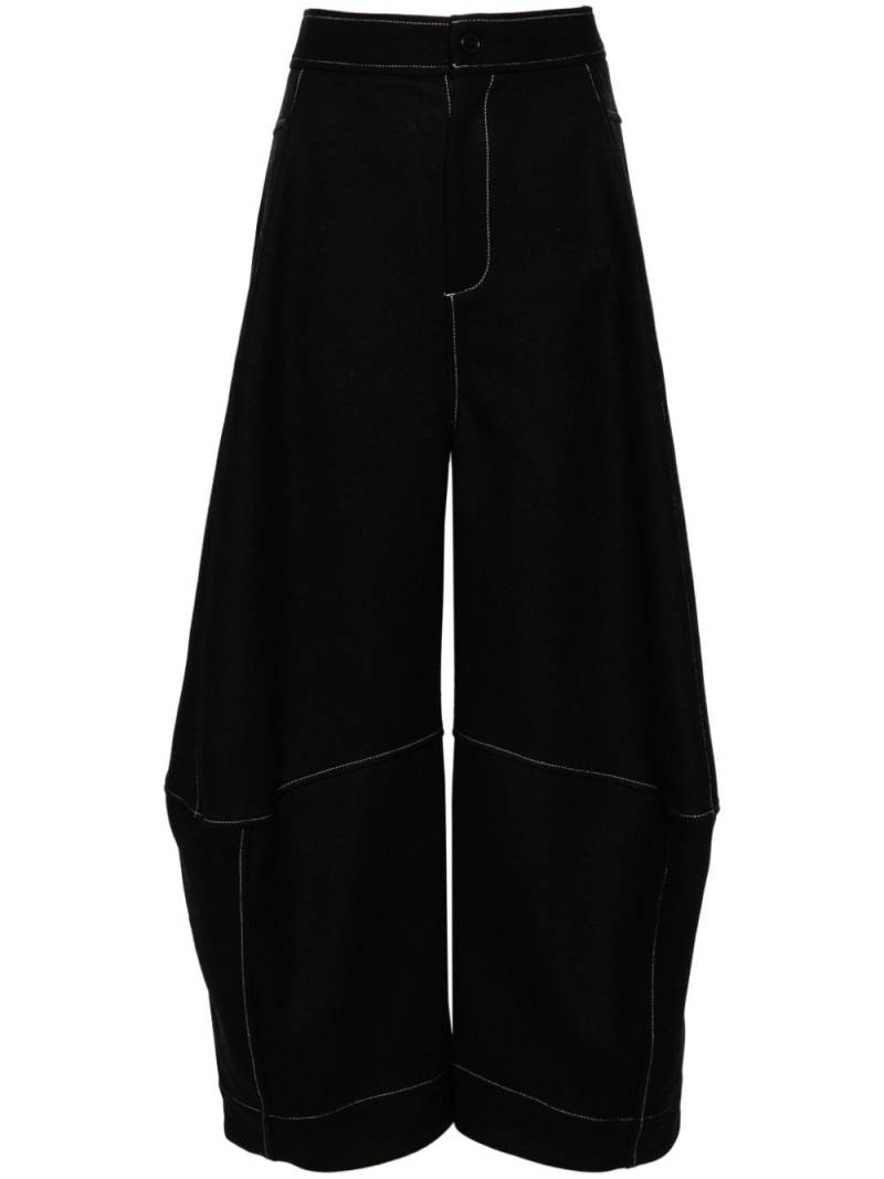 Henrik Vibskov felted tapered trousers - Black von Henrik Vibskov