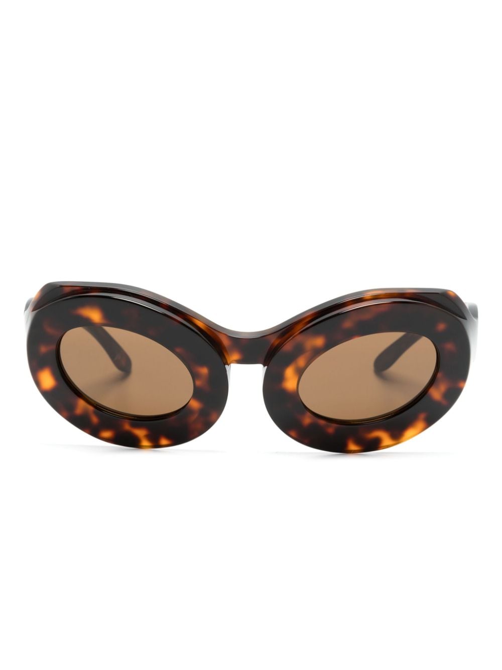 Henrik Vibskov tortoiseshell oval-frame sunglasses - Brown von Henrik Vibskov