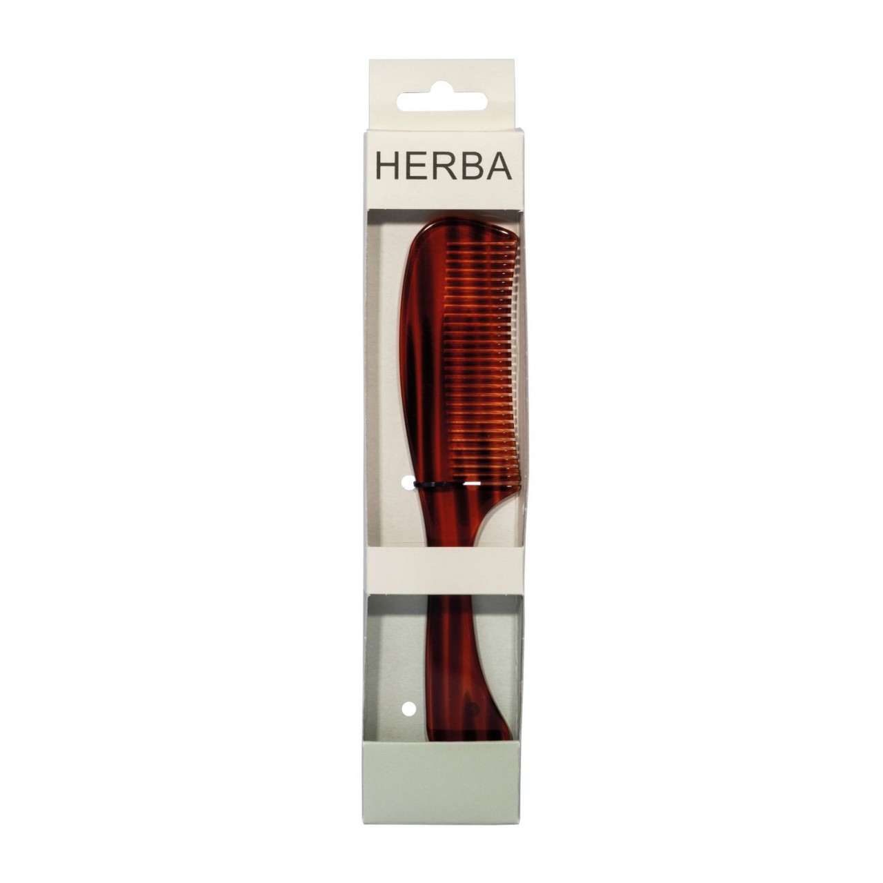 Herba - Griffkamm, handgesägt acetat, braun, 19 cm von Herba