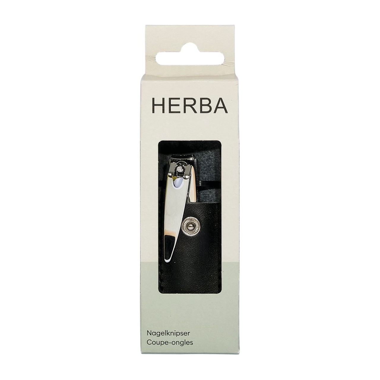 Herba - Nagelknipser mit Etui vernickelt von Herba