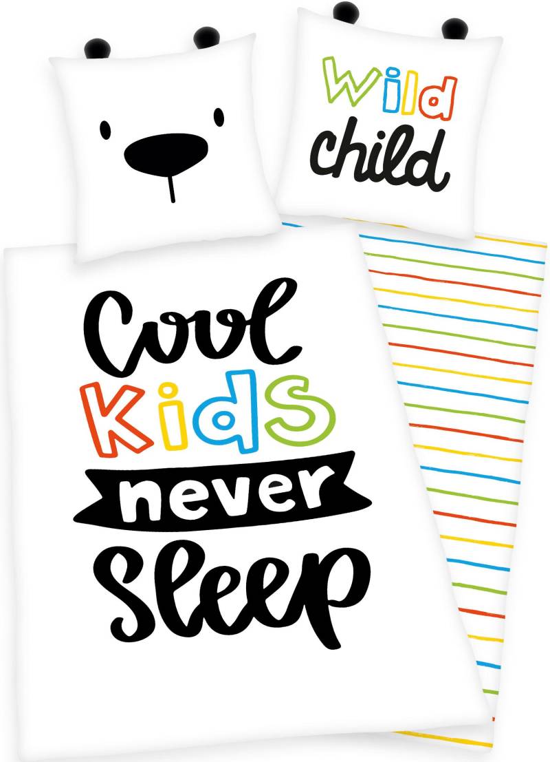 Herding Young Collection Kinderbettwäsche »Cool kids never sleep«, mit Schriftzug von Herding Young Collection