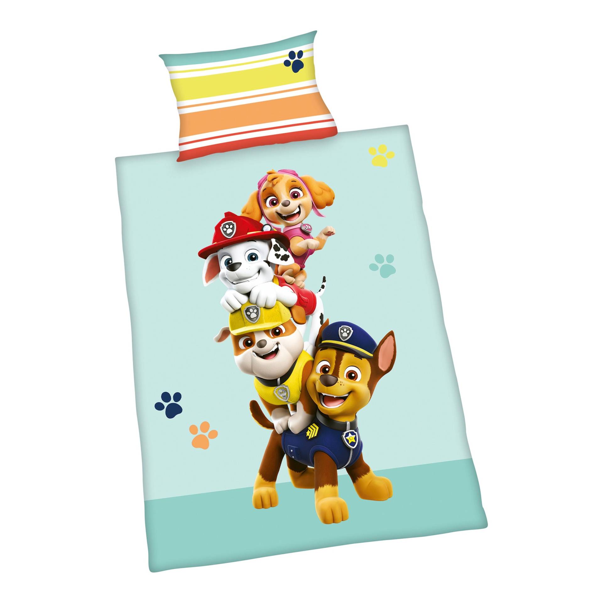 Flanell Wende-Bettwäsche Paw Patrol 40x60 / 100/135 cm Flanell Wende-Bettwäsche Paw Patrol 40x60 / 100/135 cm von Herding