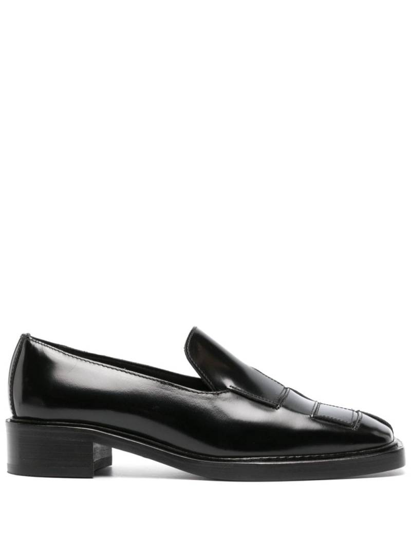 Hereu 40mm crocodile-embossed leather loafers - Black von Hereu