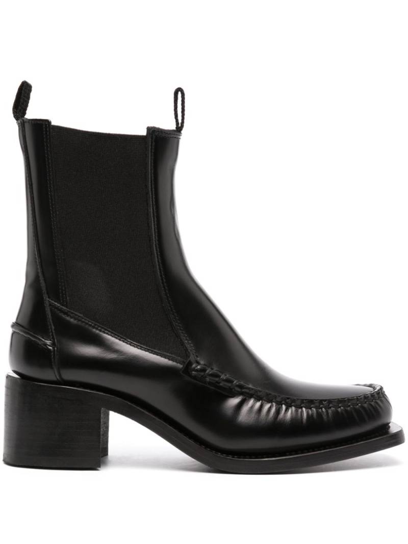 Hereu Alda leather 60mm ankle boots - Black von Hereu