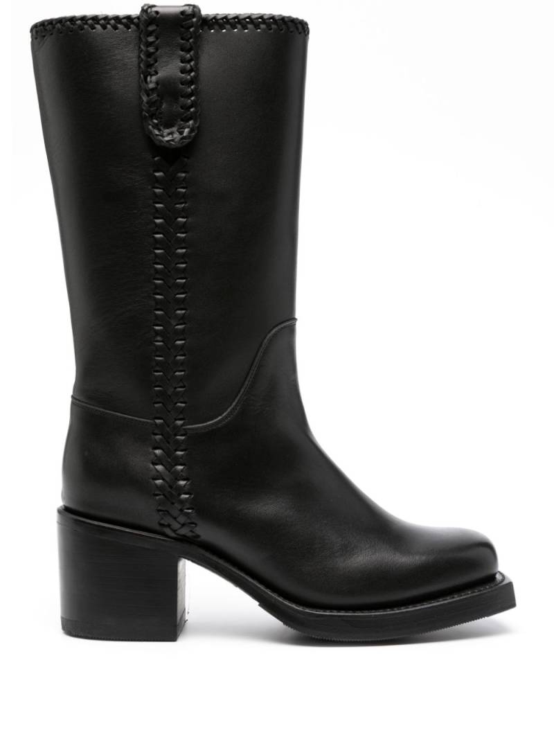 Hereu Aumandra 65mm leather boots - Black von Hereu