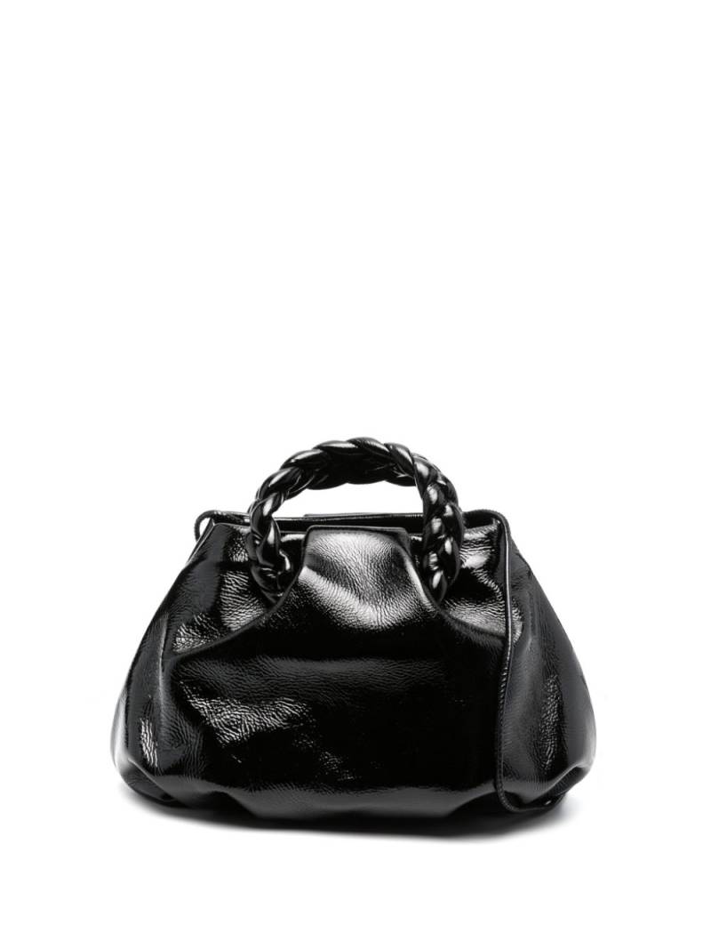 Hereu Bombon glossy leather tote bag - Black von Hereu