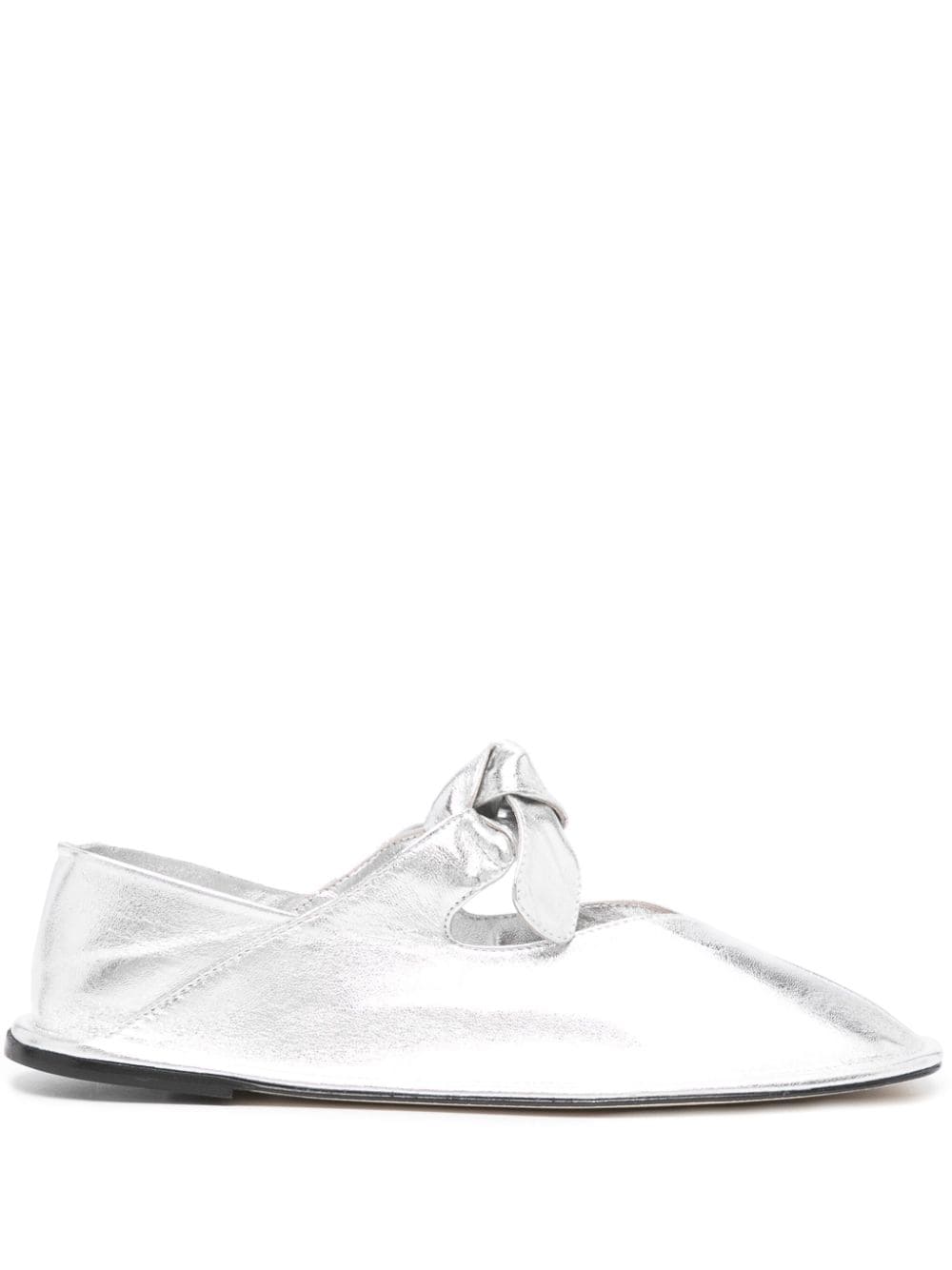 Hereu Llasada metallic ballerina shoes - Silver von Hereu