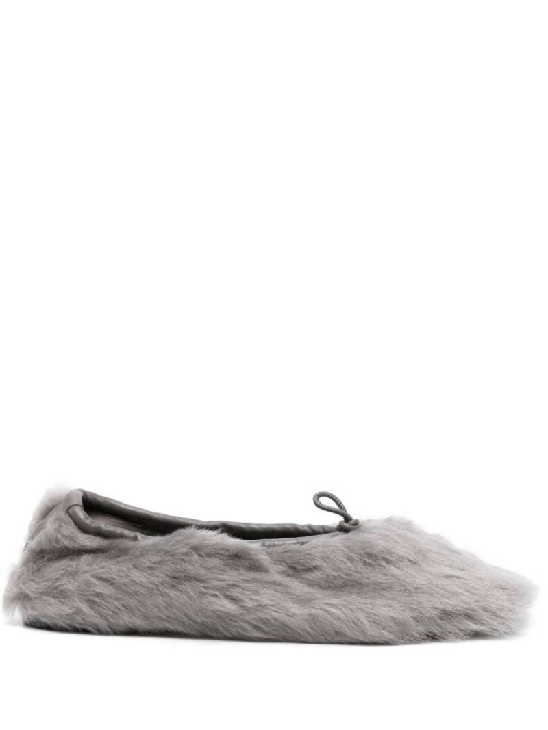 Hereu Puntera shearling ballerina shoes - Grey von Hereu