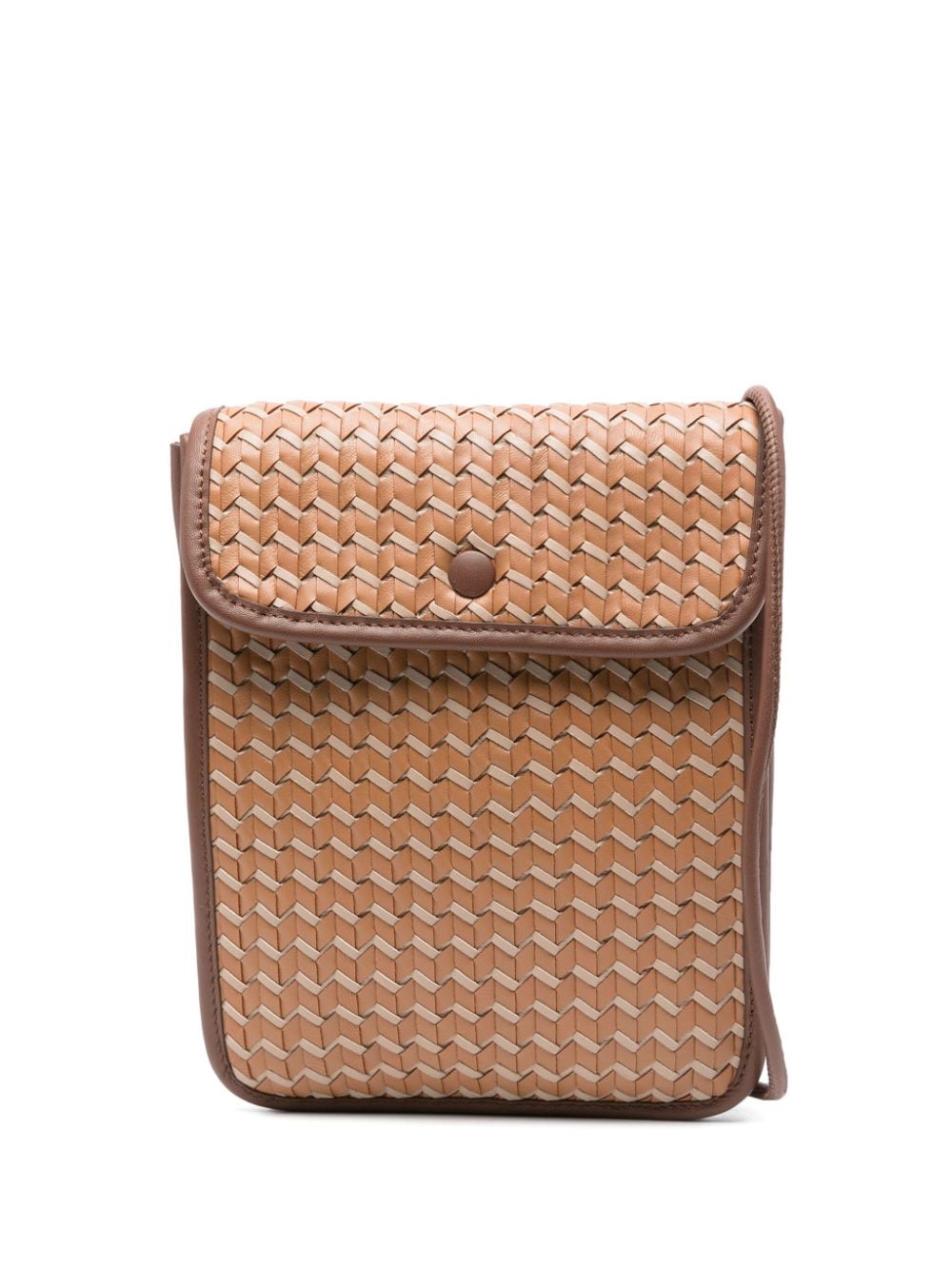 Hereu Terra Woven leather cross body bag - Brown von Hereu