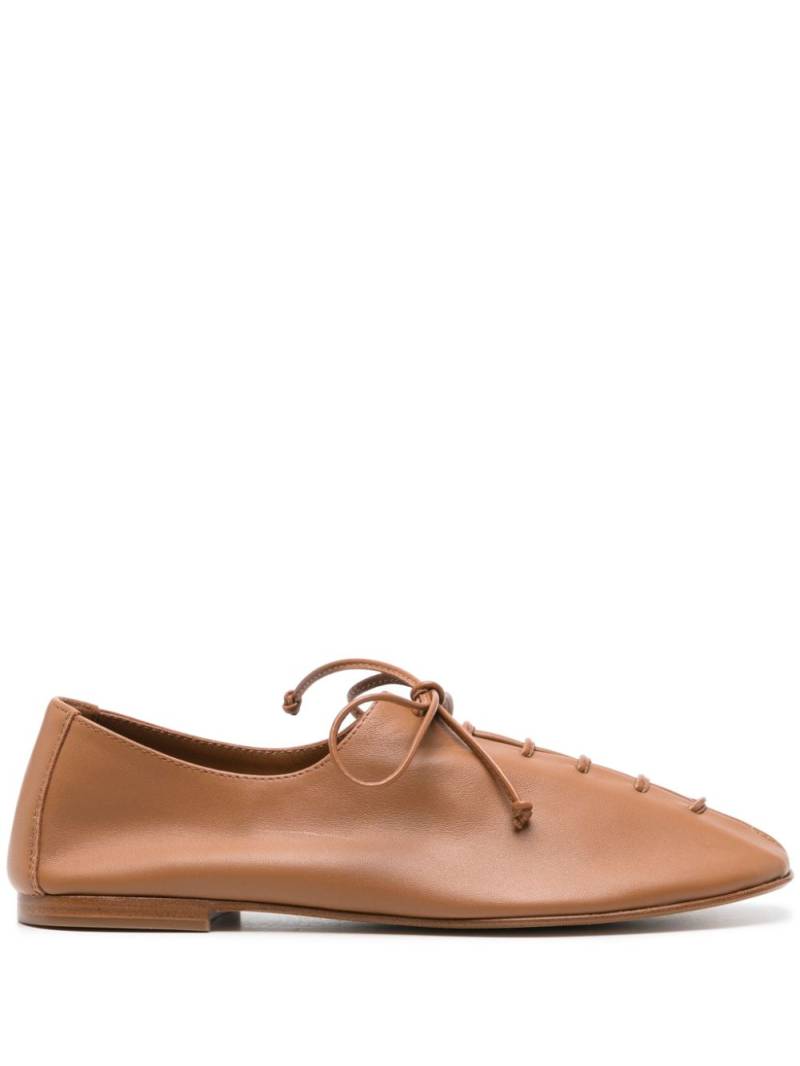 Hereu lace-up ballerina shoes - Brown von Hereu