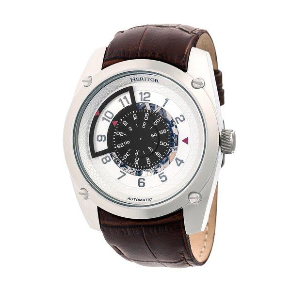 Daniels Semi-skelett-lederbanduhr Herren Weiss ONE SIZE von Heritor Automatic