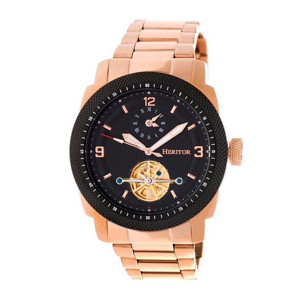 Heritor Automatische Helmsley Halbskelett-armbanduhr Herren Goldrosa ONE SIZE von Heritor Automatic