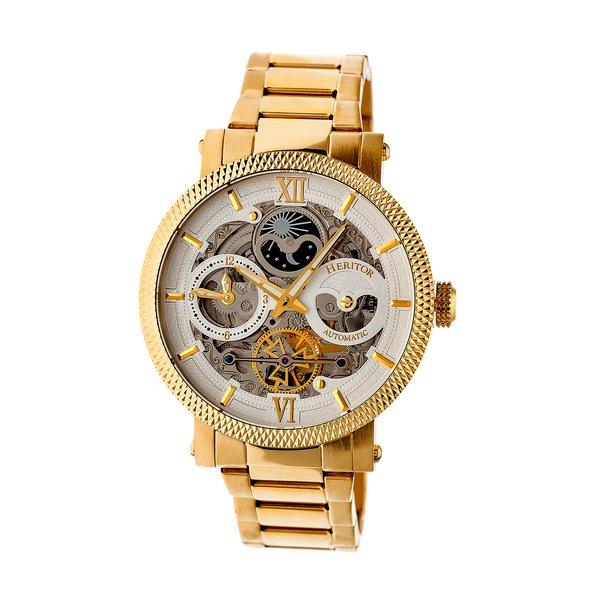 Widder Skeleton Dial Armbanduhr Herren Gelbgold ONE SIZE von Heritor Automatic