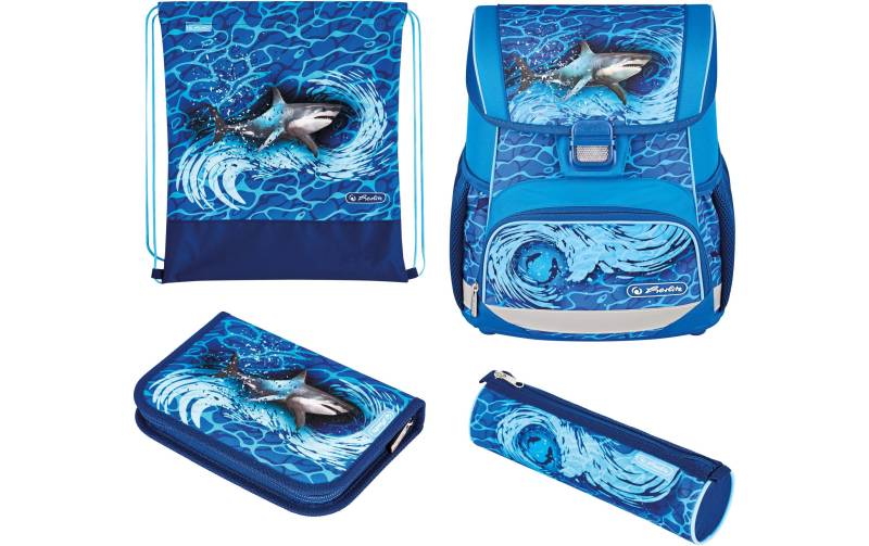 Herlitz Schulranzen »Schulthek Loop Plus Blue Shark« von Herlitz