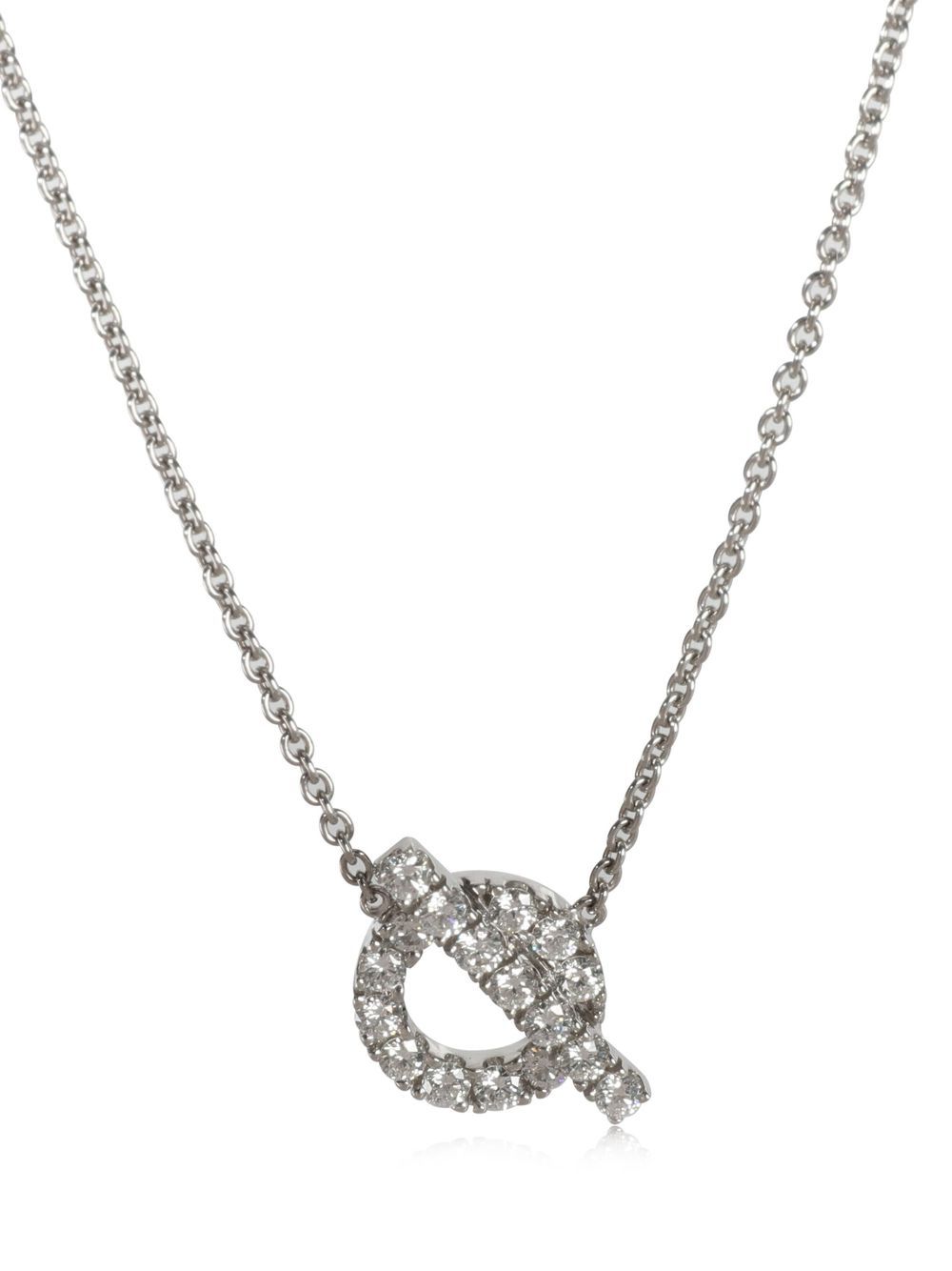 Hermès Pre-Owned 18kt white gold Finesse diamond necklace - Silver von Hermès Pre-Owned