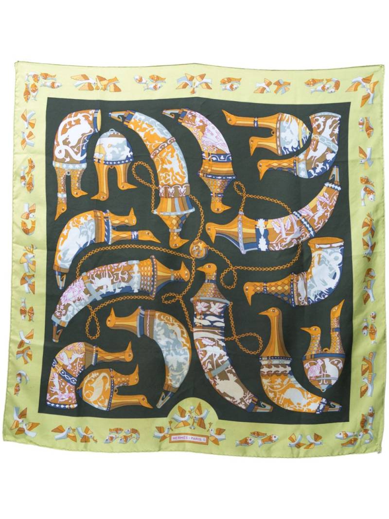 Hermès Pre-Owned 1975 Ritote scarf - Green von Hermès Pre-Owned