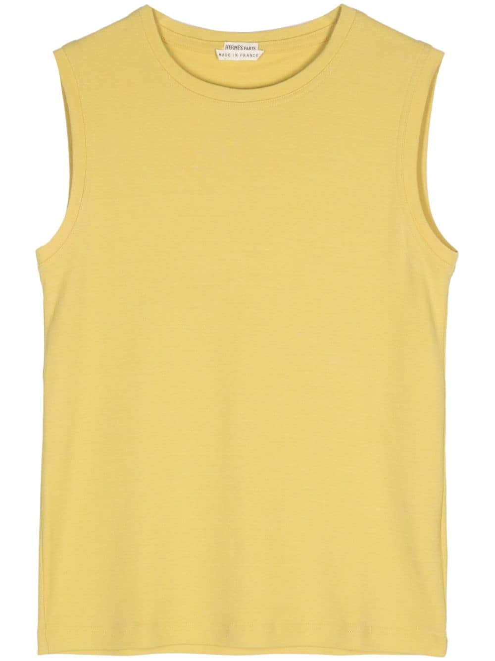 Hermès Pre-Owned 1990-2000s knitted cotton tank top - Yellow von Hermès Pre-Owned