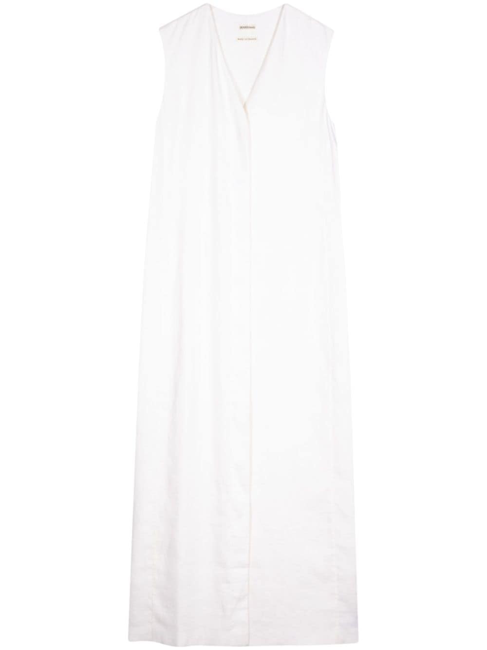 Hermès Pre-Owned 1990-2000s sleeveless linen maxi dress - Neutrals von Hermès Pre-Owned