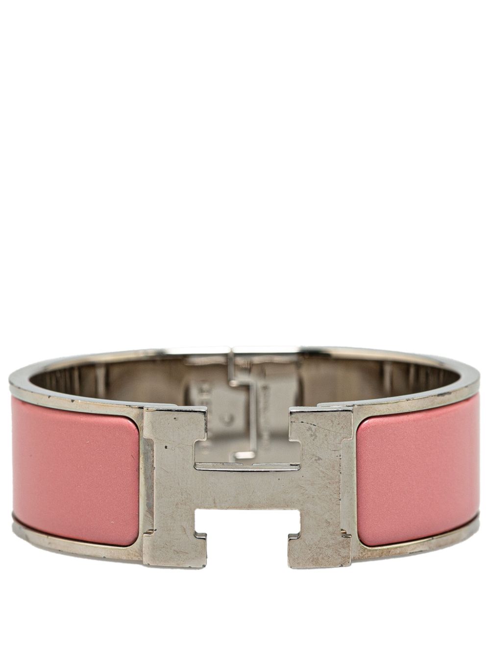 Hermès Pre-Owned 1990-2023 Wide Enamel Clic Clac H PM costume bracelet - Pink von Hermès Pre-Owned