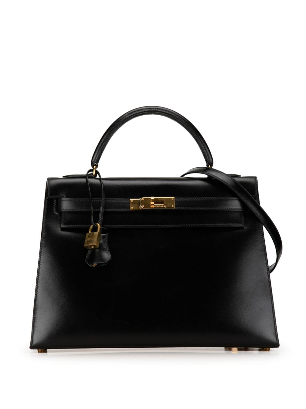 Hermès Pre-Owned 1991 Box Calf Kelly Sellier 32 satchel - Black von Hermès Pre-Owned