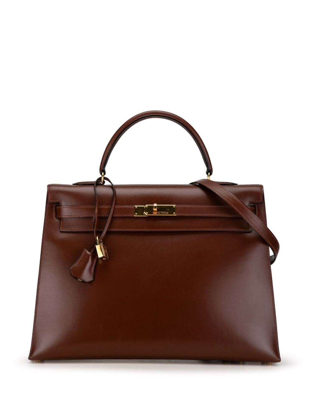 Hermès Pre-Owned 1996 Box Calf Kelly Sellier 35 satchel - Brown von Hermès Pre-Owned