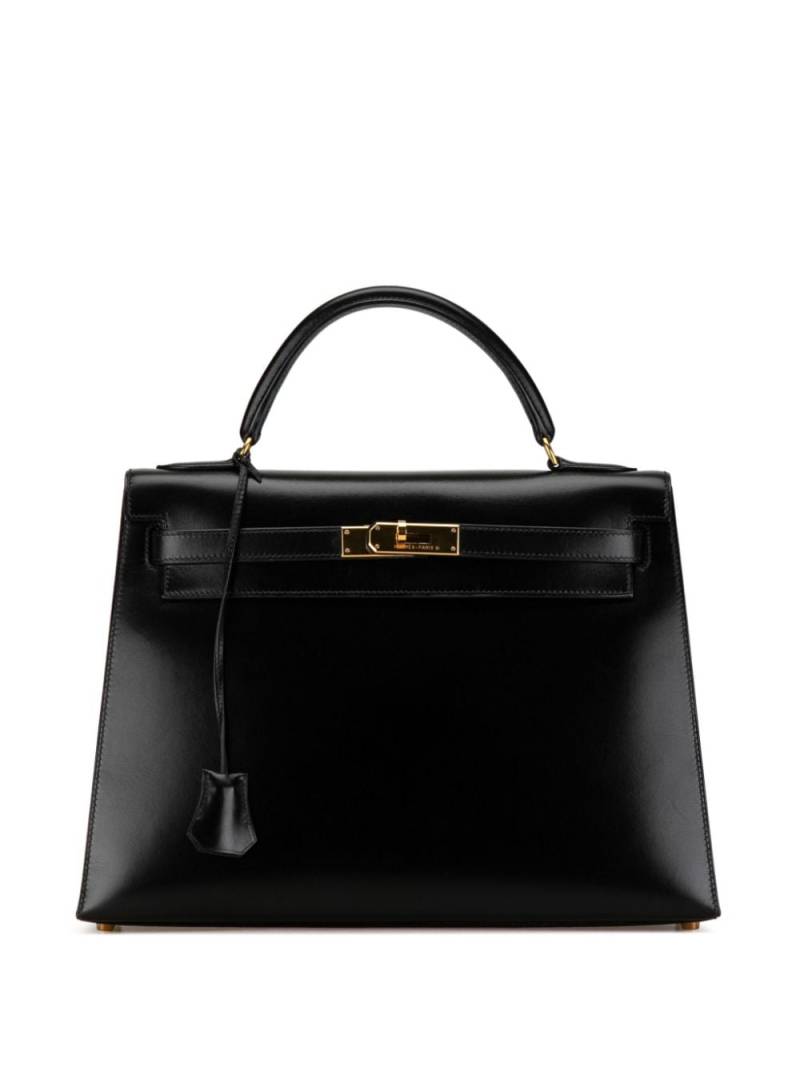 Hermès Pre-Owned 1999 Box Calf Kelly Sellier 32 satchel - Black von Hermès Pre-Owned