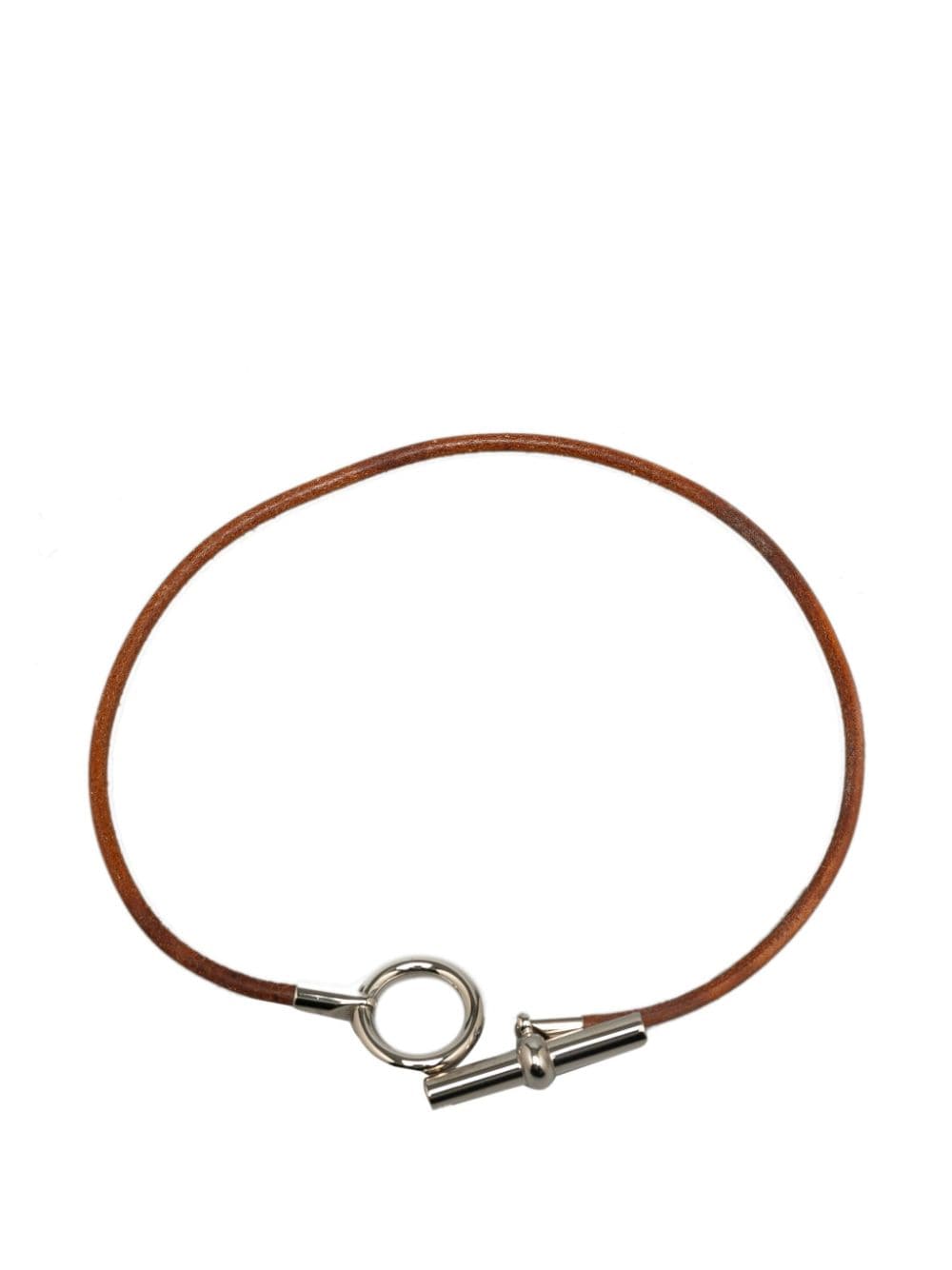 Hermès Pre-Owned 2000-2010 Bridle Glenan Choker costume necklace - Brown von Hermès Pre-Owned