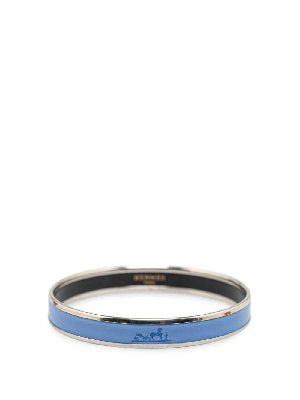 Hermès Pre-Owned 2000-2010 Narrow Caleche Enamel 65 costume bracelet - Blue von Hermès Pre-Owned