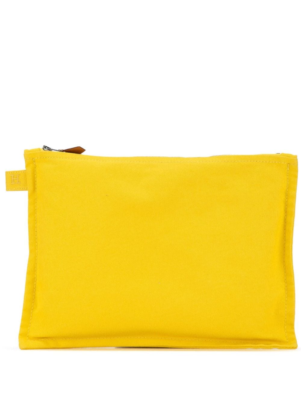 Hermès Pre-Owned 2000-2023 Canvas Bora Bora Zip pouch - Yellow von Hermès Pre-Owned