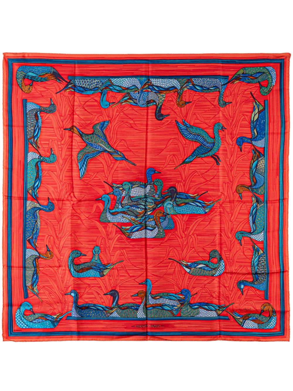 Hermès Pre-Owned 2000 Duck Silk Scarf scarves - Red von Hermès Pre-Owned