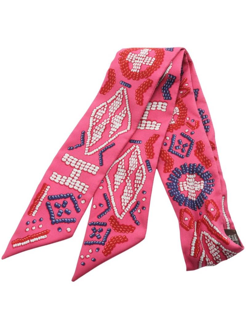 Hermès Pre-Owned 2000s Kelly En Perles twilly scarf - Pink von Hermès Pre-Owned