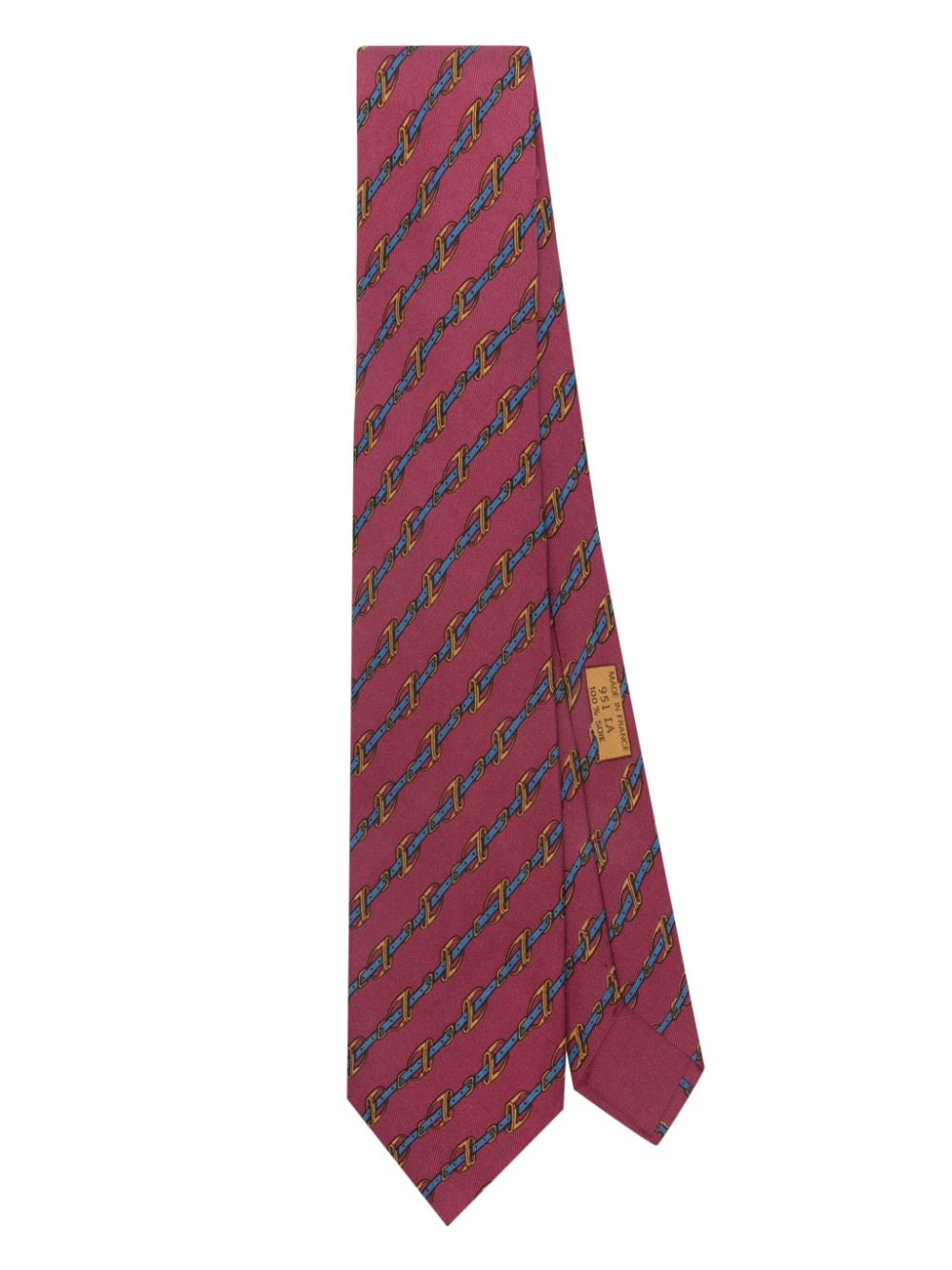 Hermès Pre-Owned 2000s harness print silk tie - Red von Hermès Pre-Owned