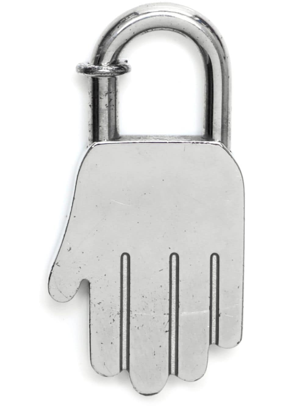 Hermès Pre-Owned 2002 Cadena hand-motif padlock charm - Silver von Hermès Pre-Owned