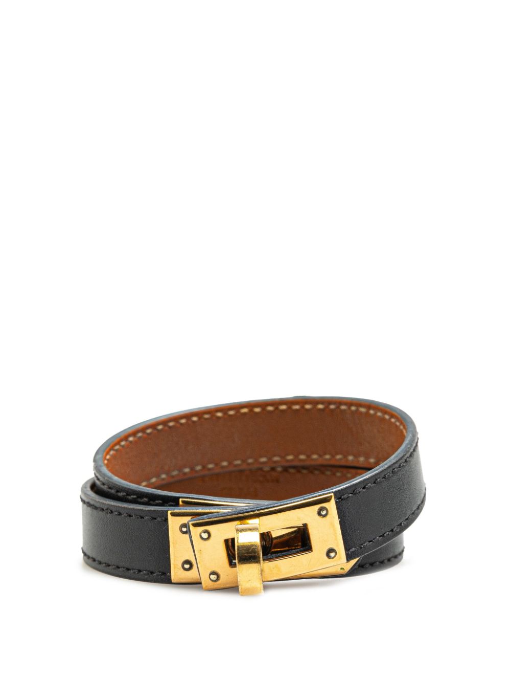 Hermès Pre-Owned 2005 Leather Kelly Double Tour costume bracelet - Black von Hermès Pre-Owned