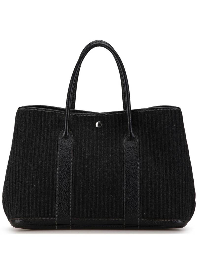 Hermès Pre-Owned 2006 Ribbed Wool Negonda Garden Party 36 tote bag - Black von Hermès Pre-Owned