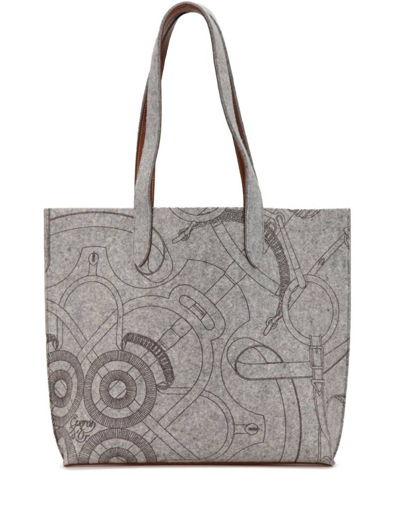 Hermès Pre-Owned 2008 Felt Eperon dOr Carrimi MM tote bag - Grey von Hermès Pre-Owned