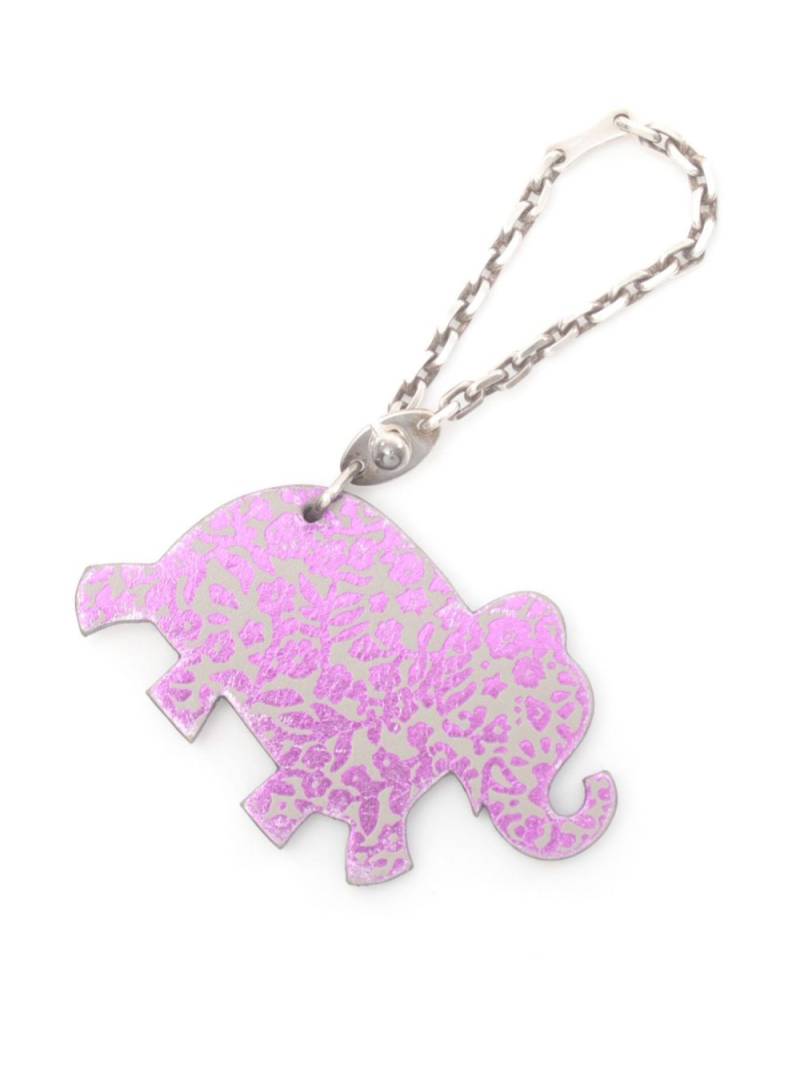 Hermès Pre-Owned 2010s elephant-charm keyring - Grey von Hermès Pre-Owned