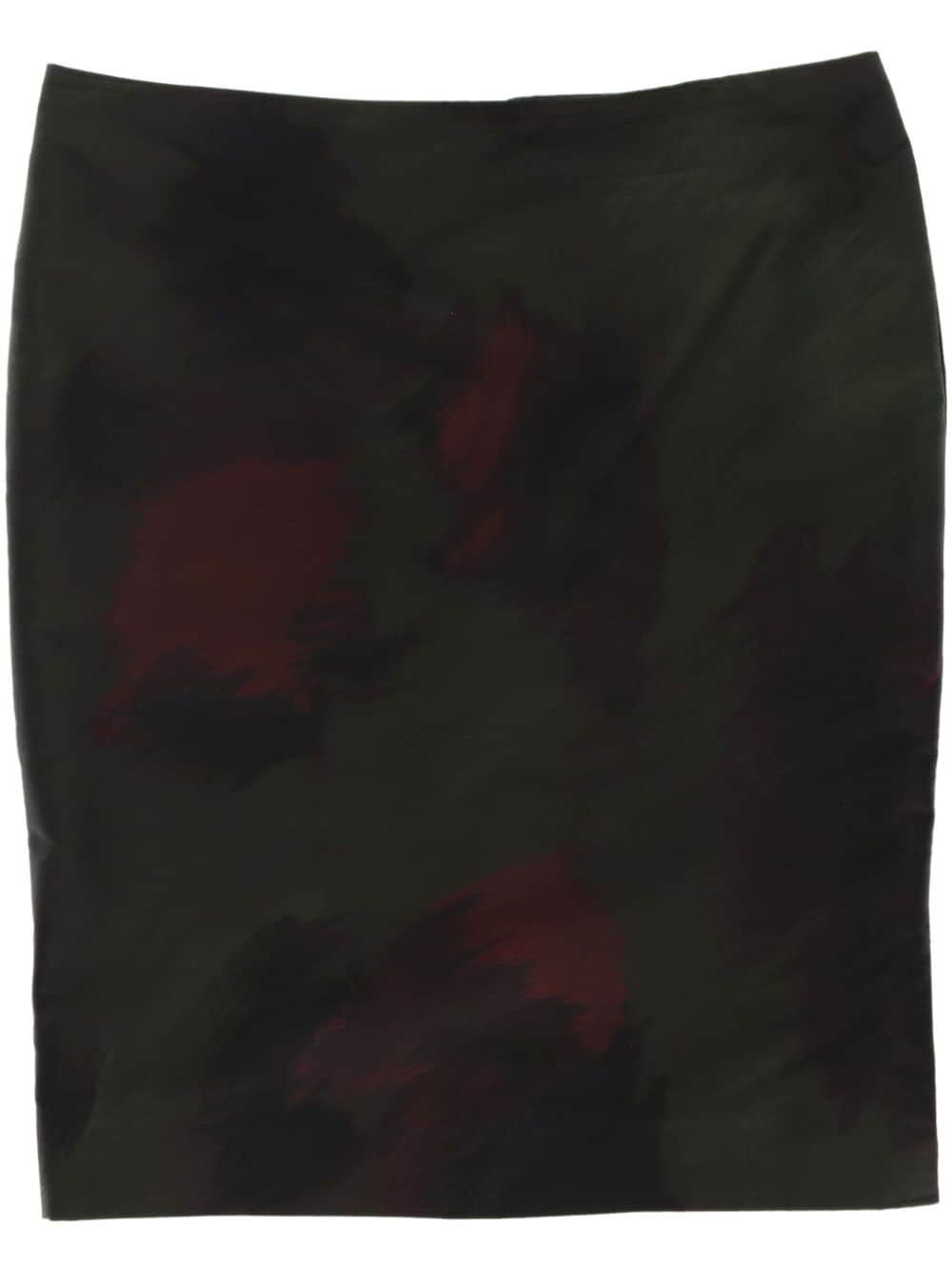 Hermès Pre-Owned 2010s patterned silk skirt - Green von Hermès Pre-Owned