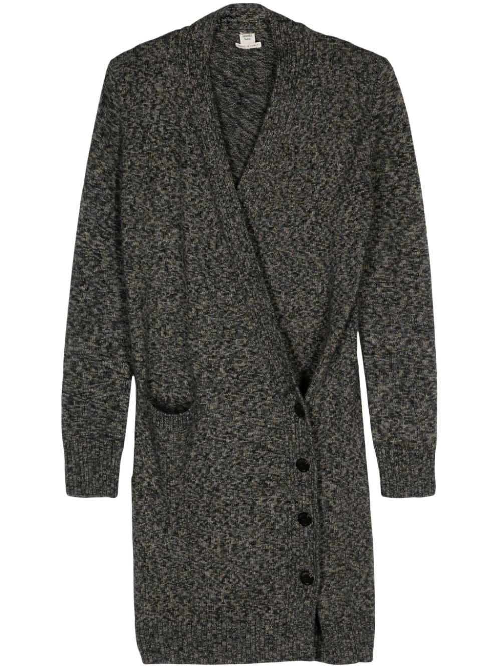 Hermès Pre-Owned 2010s wrap-design coat - Grey von Hermès Pre-Owned