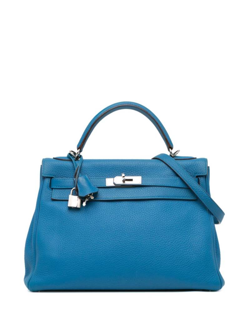 Hermès Pre-Owned 2011 Clemence Kelly II Retourne 32 satchel - Blue von Hermès Pre-Owned