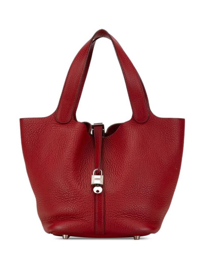 Hermès Pre-Owned 2014 Clemence Picotin Lock 22 handbag - Red von Hermès Pre-Owned