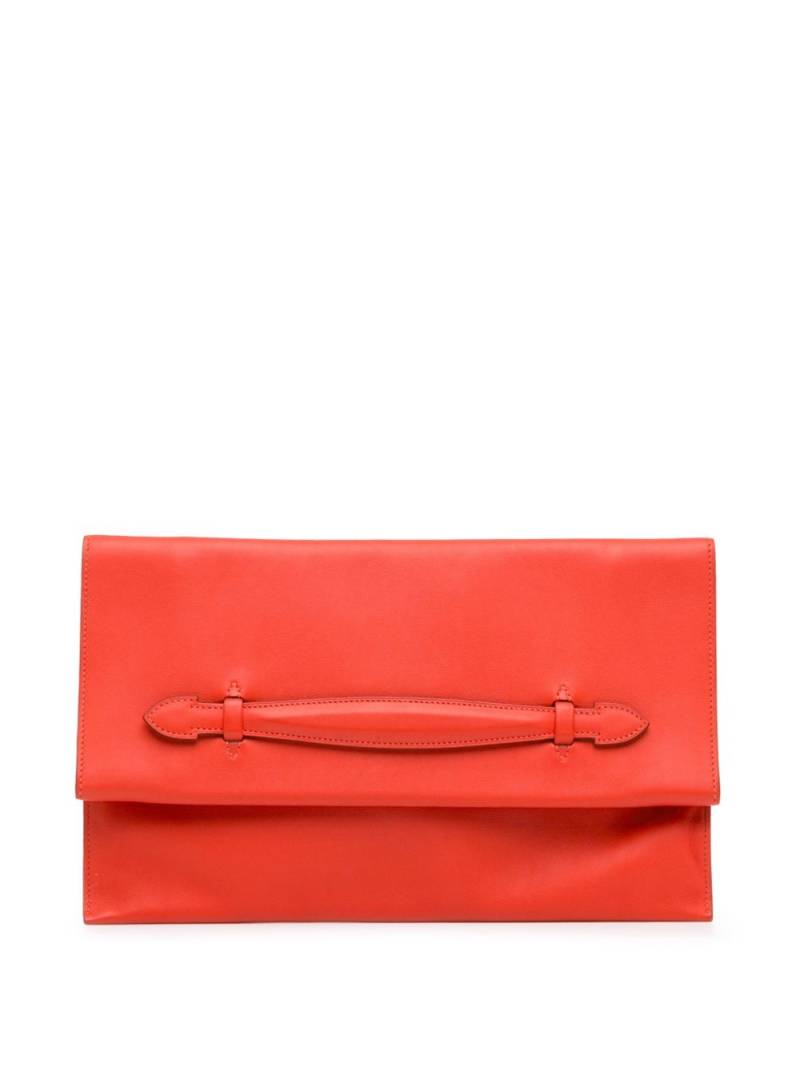 Hermès Pre-Owned 2014 Evercolor Pliplat clutch bag - Orange von Hermès Pre-Owned